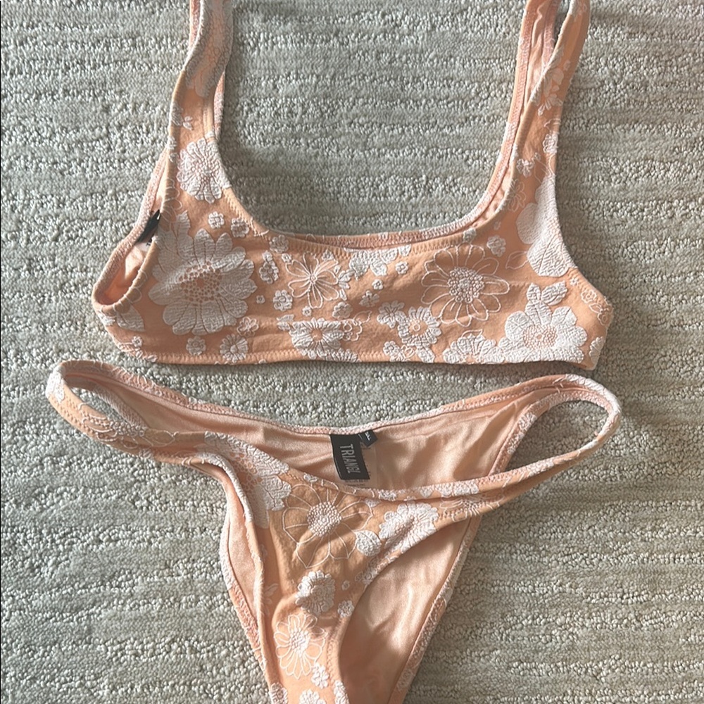 COPY - Triangl Floral Bikini Orange and White